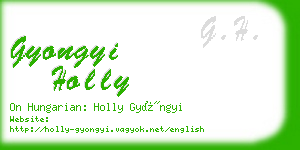 gyongyi holly business card